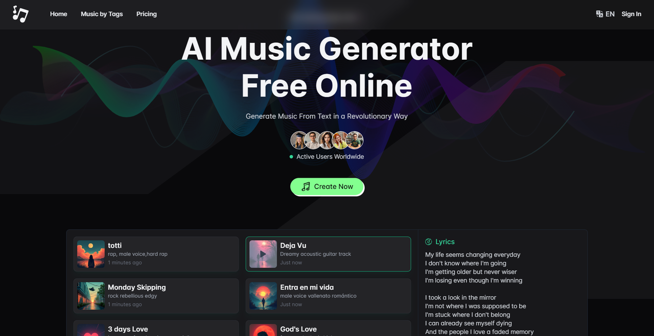 Step 1: Visit likemusic.ai